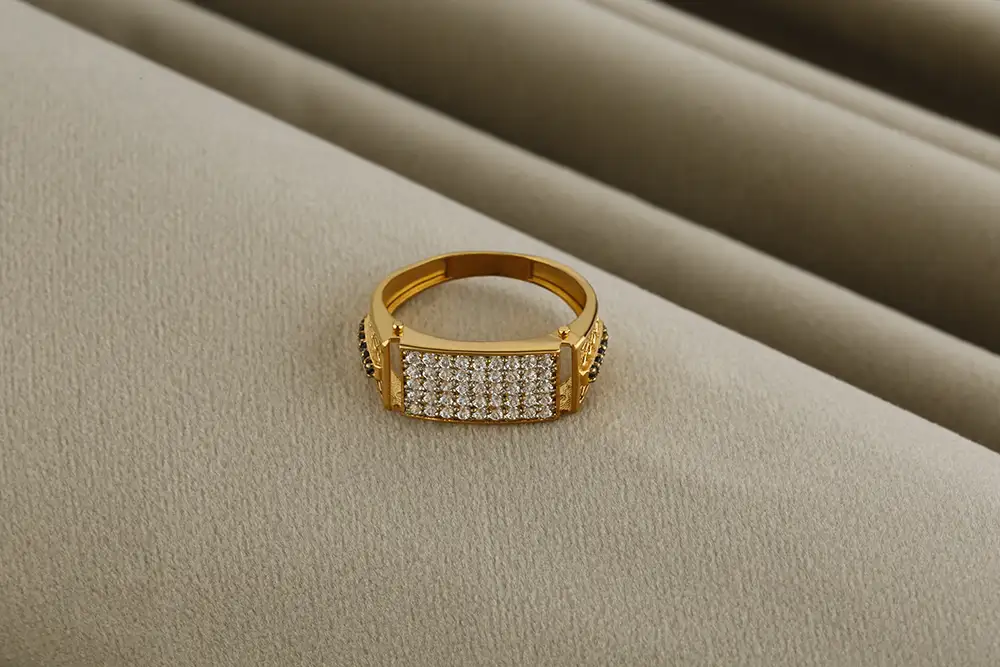 Men’s Gold Plated 925 Silver Ring VJ33
